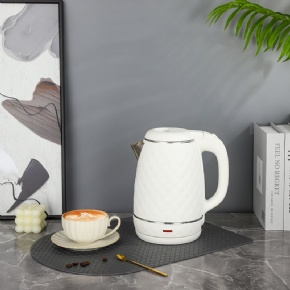 1.8L 1500W Double Wall Leather Electric Kettle Cordless Electric Jug