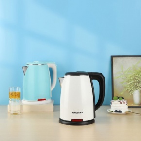Factory Supply 1.8L Electric Kettle Stailee Steel & Plastic Double Shell Anti-Scald Water Kettle